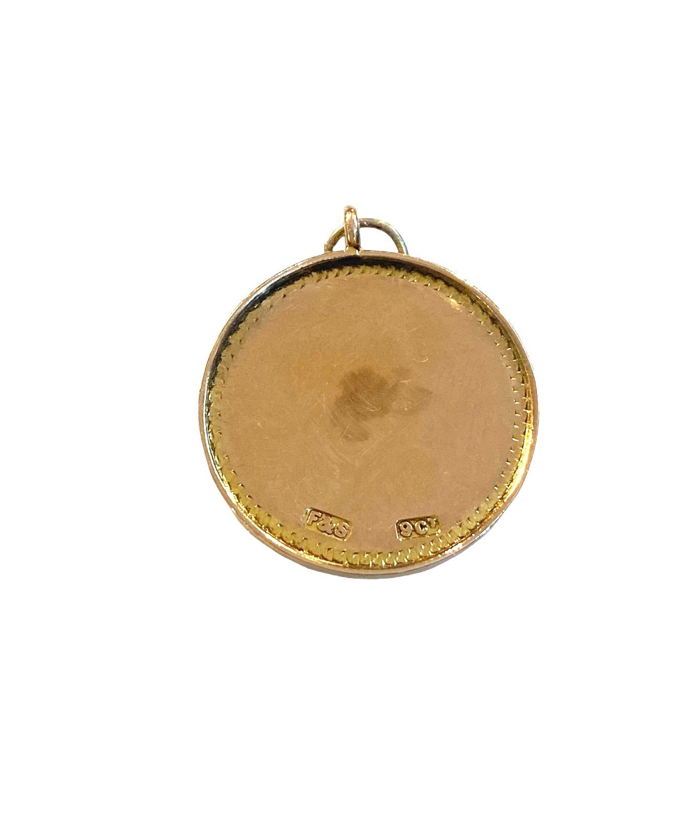 9ct vintage boxing disc pendant / charm