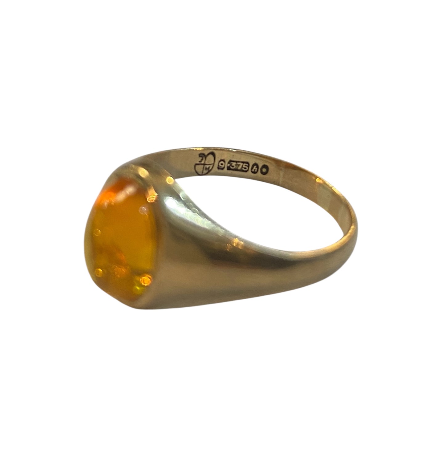 9ct vintage citrine ring circa 1963 ring size Q