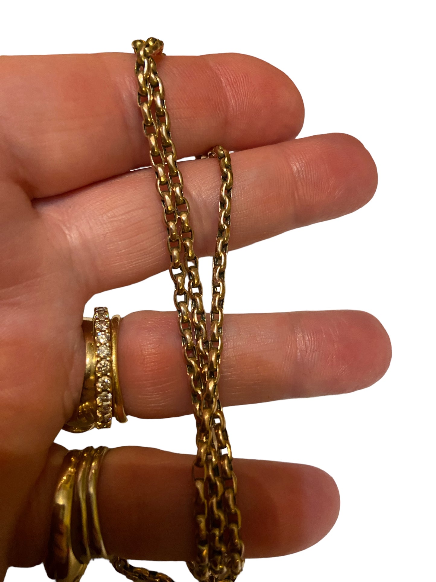 9ct antique rose gold chain / necklace 18 inches 46 cm 6.6g