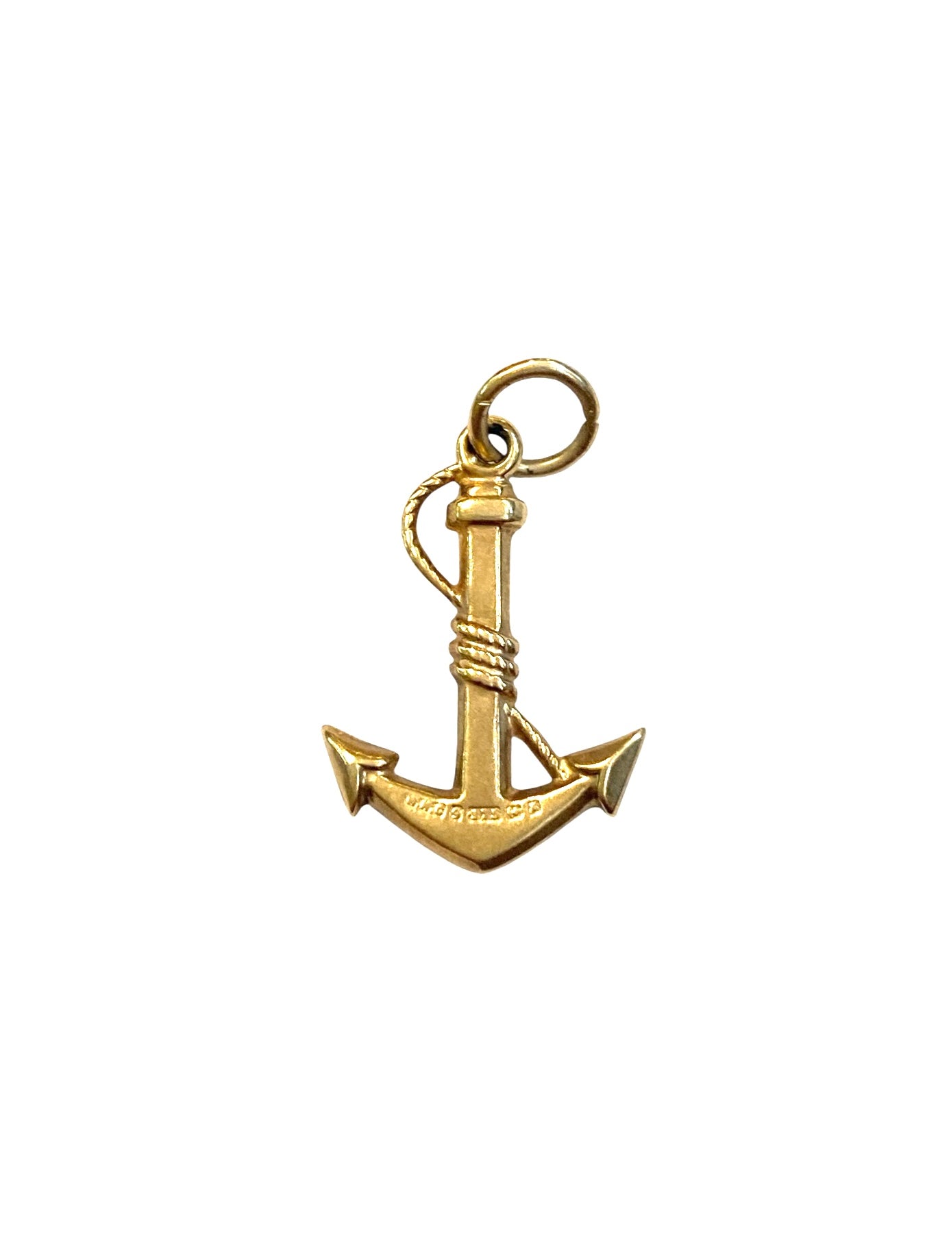 9ct vintage anchor charm / pendant circa 1964 by WHC