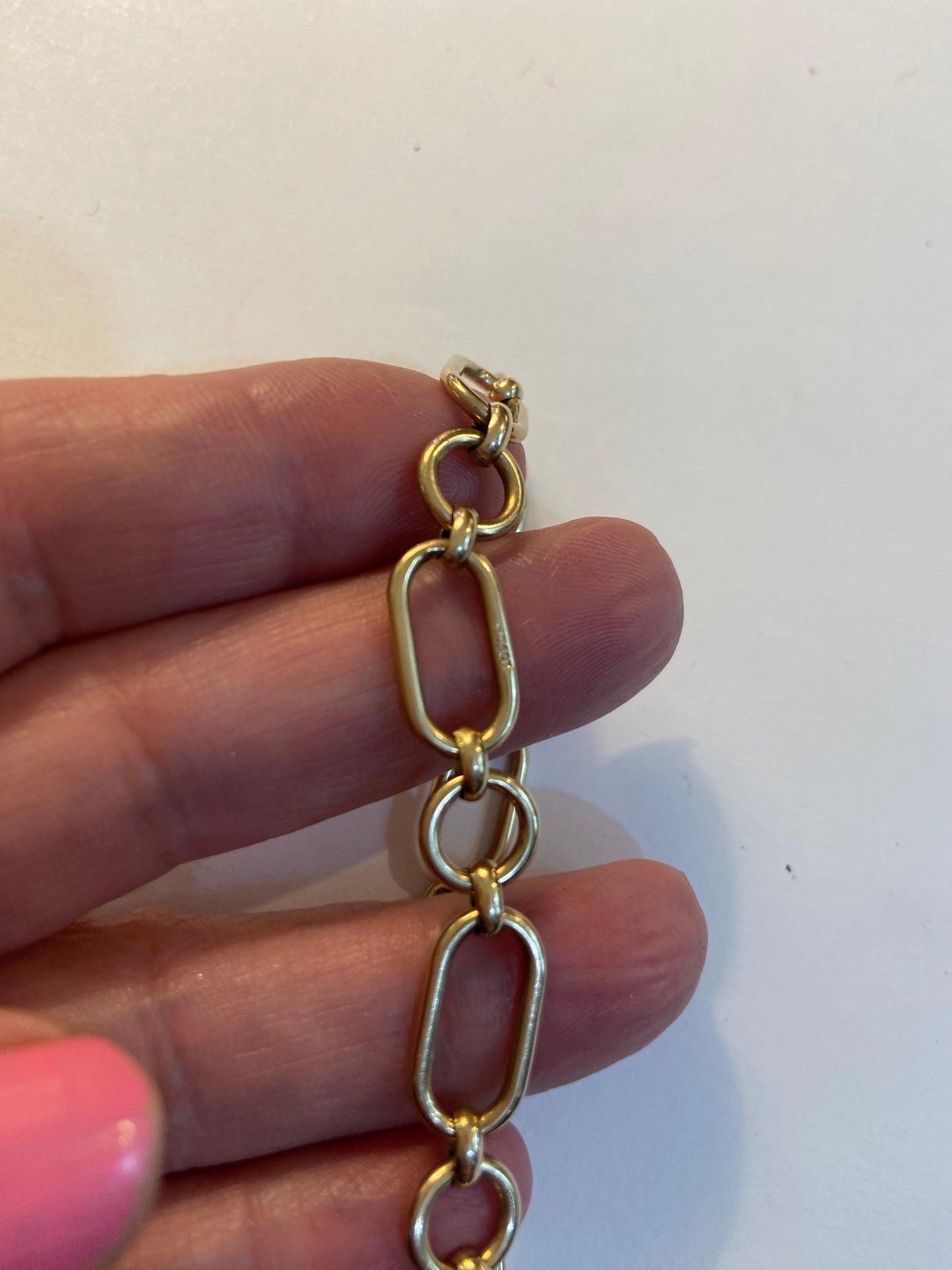 9ct vintage ornate bracelet .11.9g 20cm