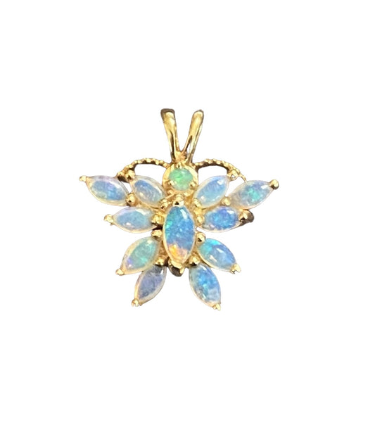 14ct opal butterfly pendant / charm