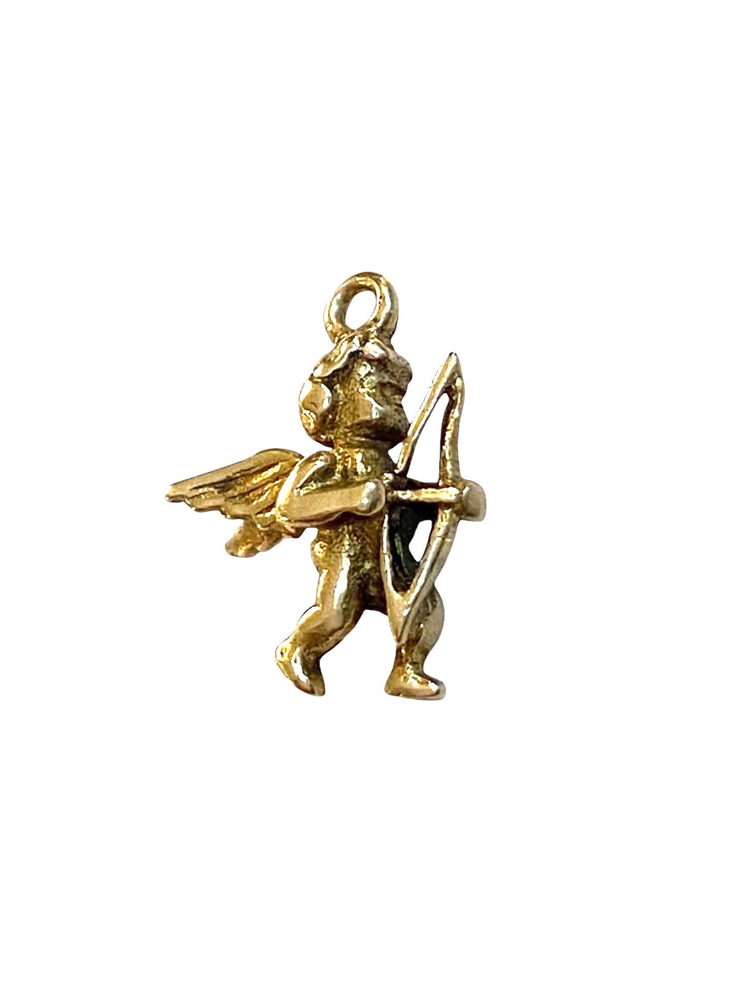 9ct vintage cupid charm, small but compact 1.1g circa 1958