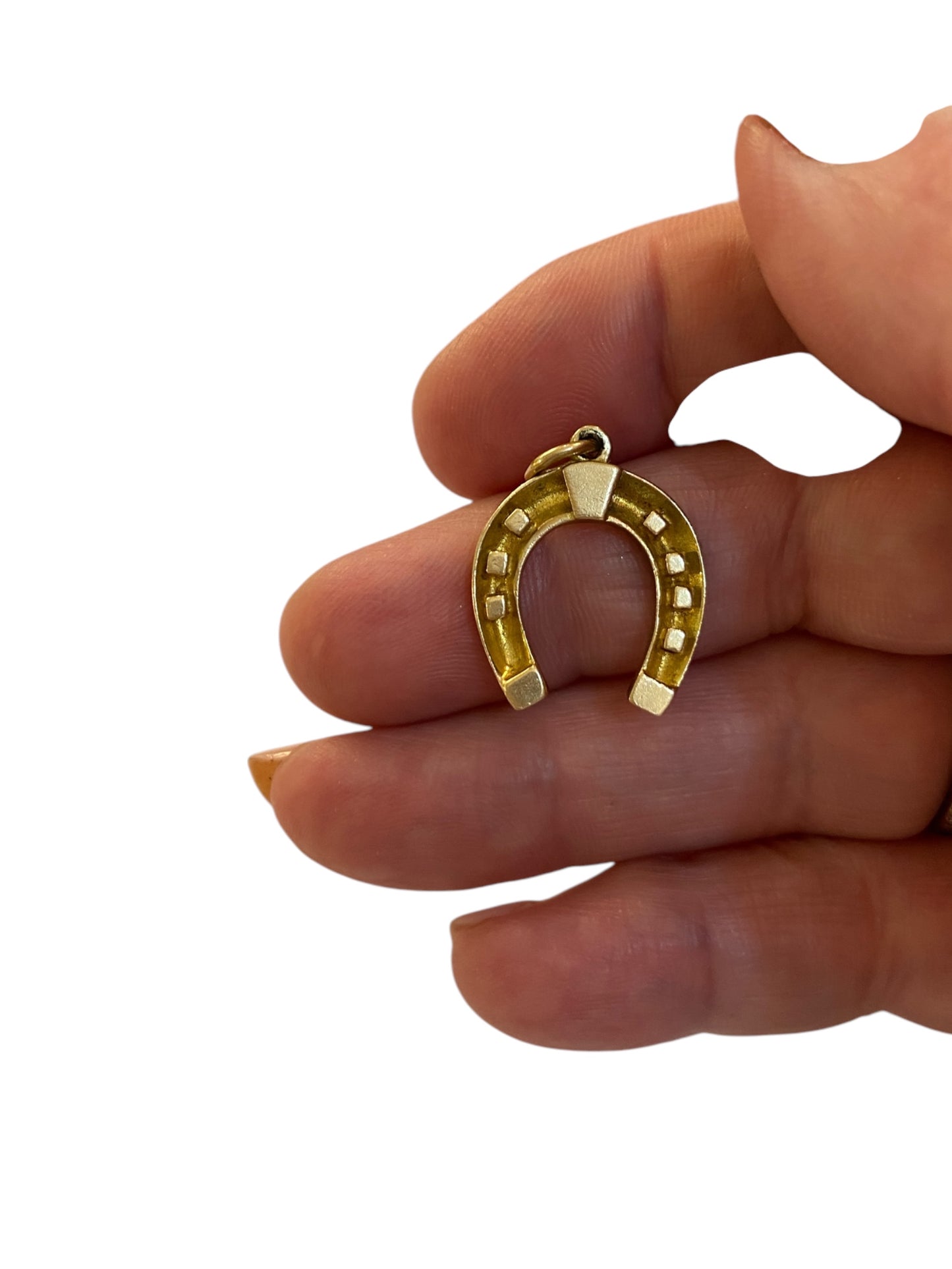 9ct vintage horseshoe charm / pendant circa 1989 (3.5g)
