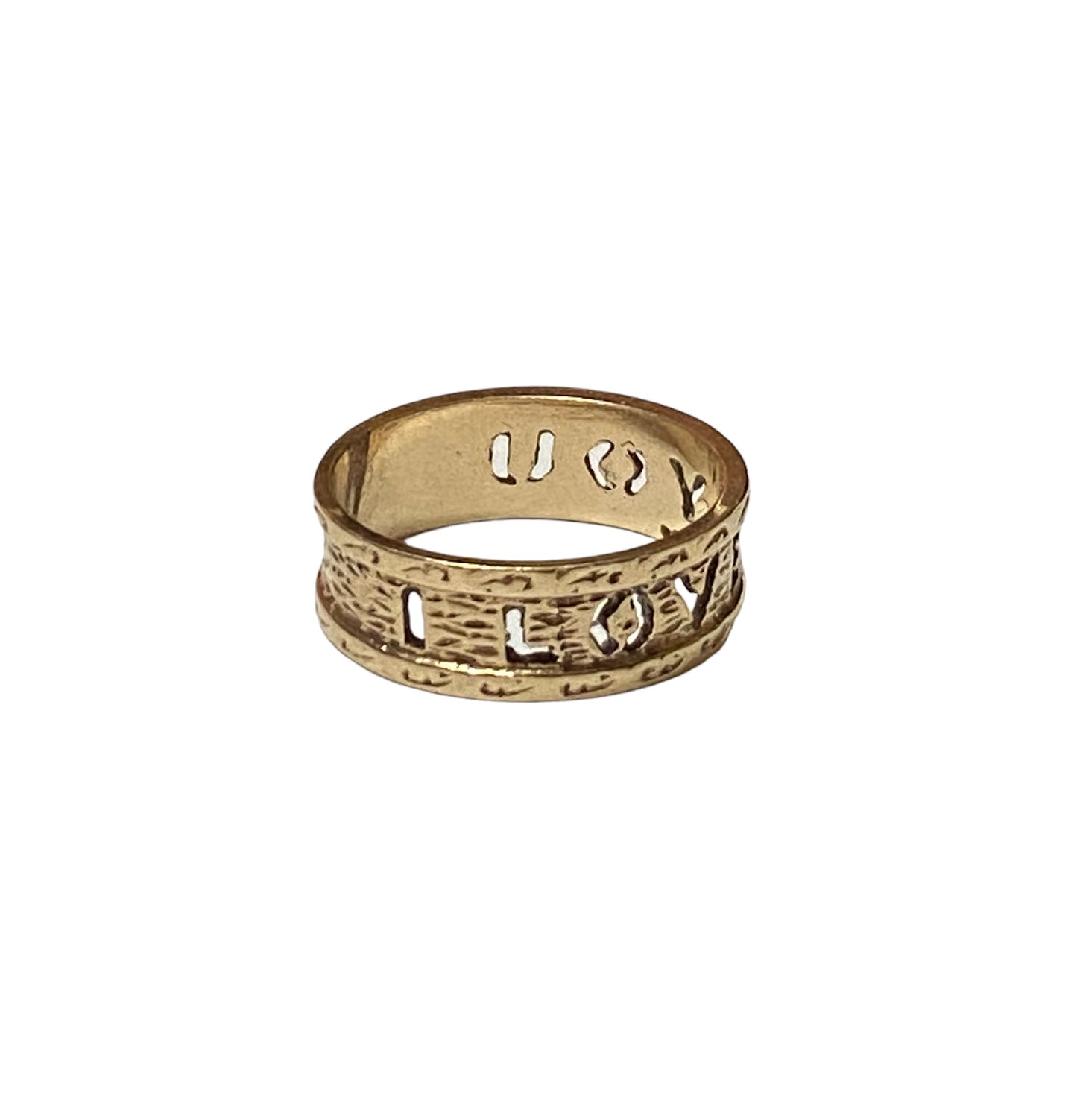 9ct vintage ' I love you' ring size O
