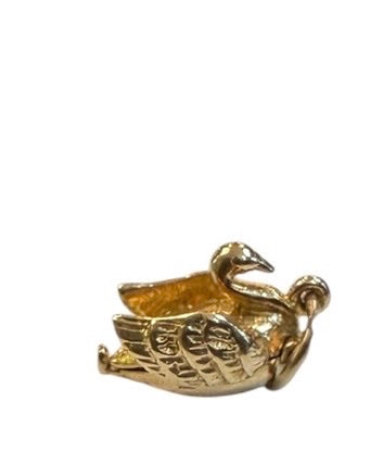 9ct vintage swan lake charm. circa 1965 by RP