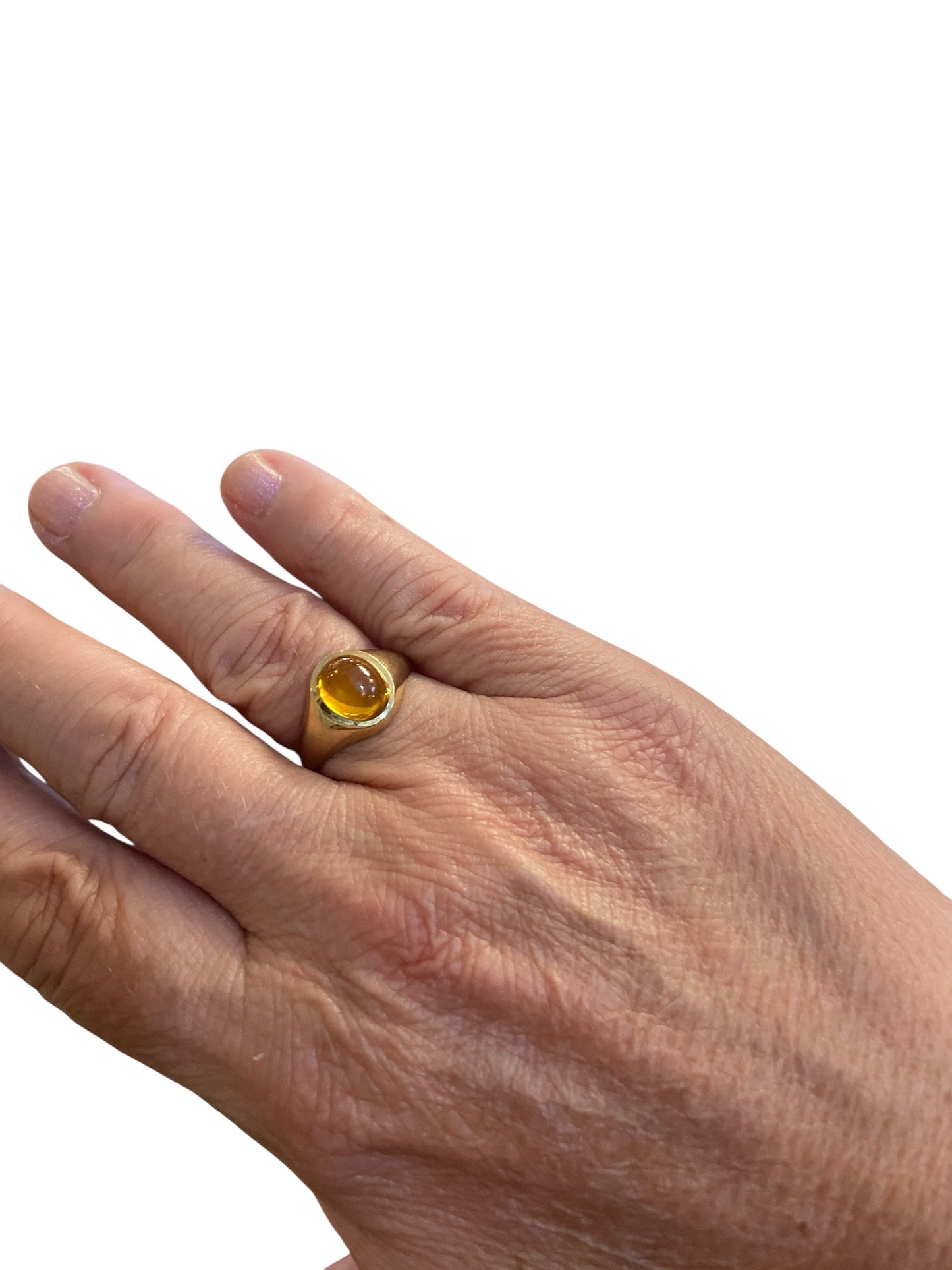 9ct vintage citrine ring circa 1963 ring size Q