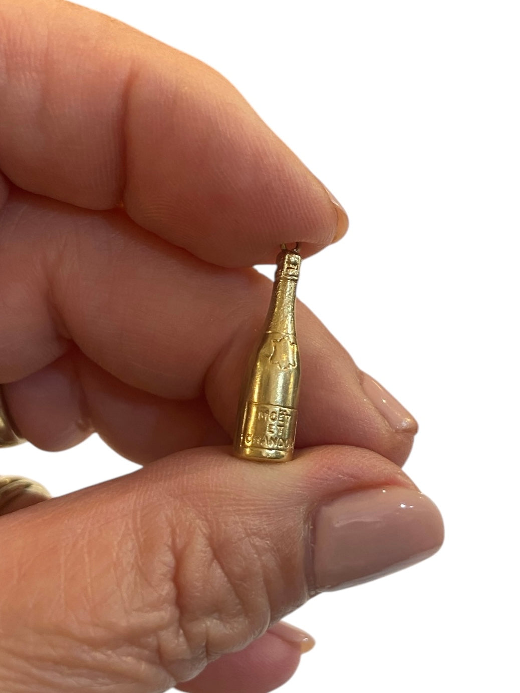 9ct vintage moet and Chandon charm circa 1967 maker WHC. HOLLOW