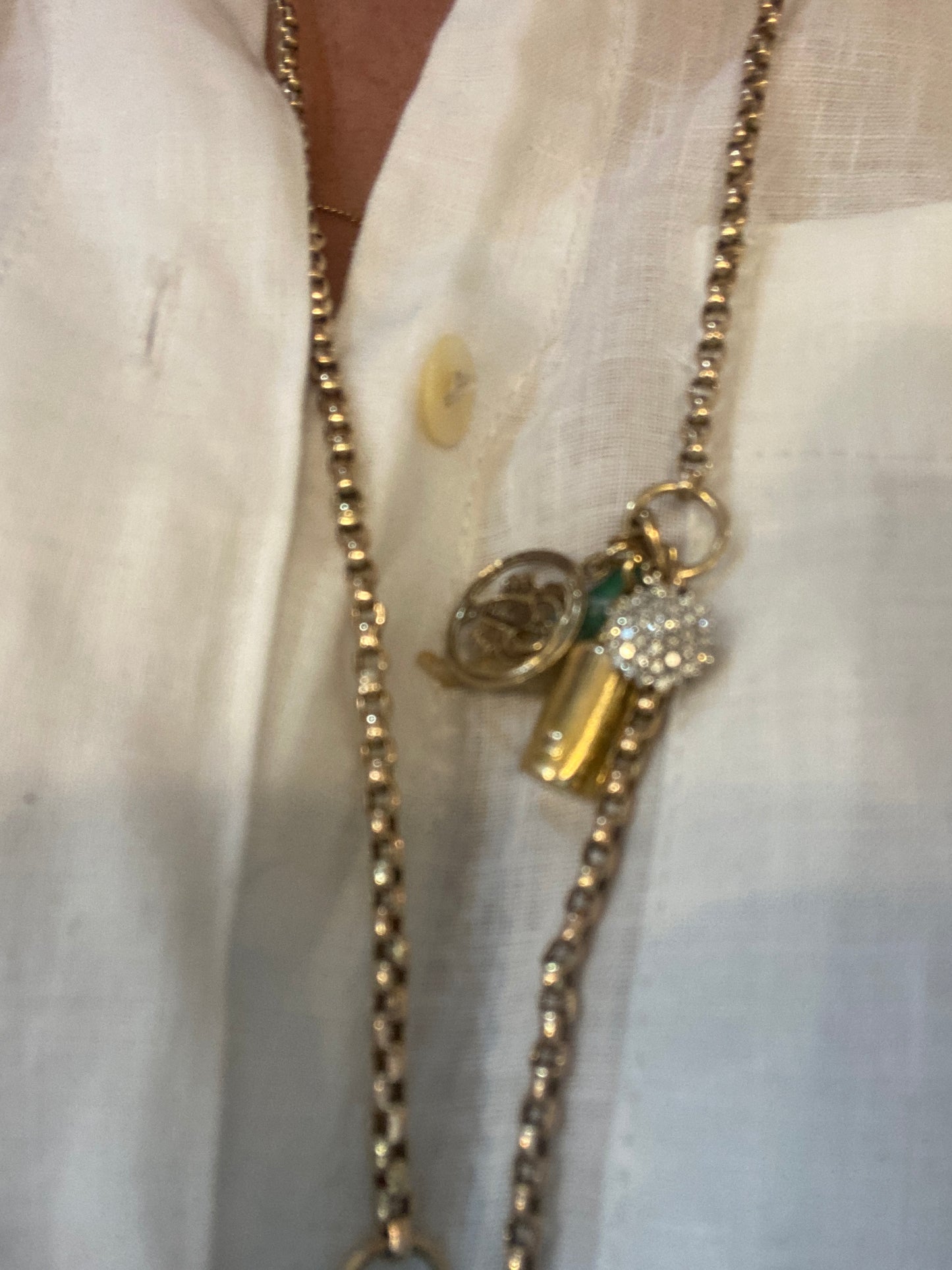 9ct vintage diamond cluster charm / pendant