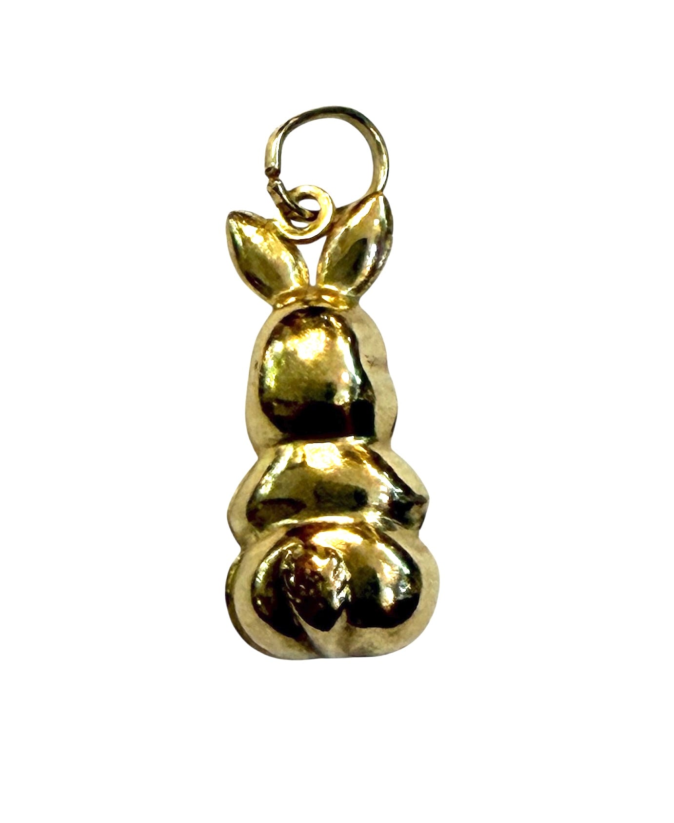 9ct preowned rabbit charm. hollow