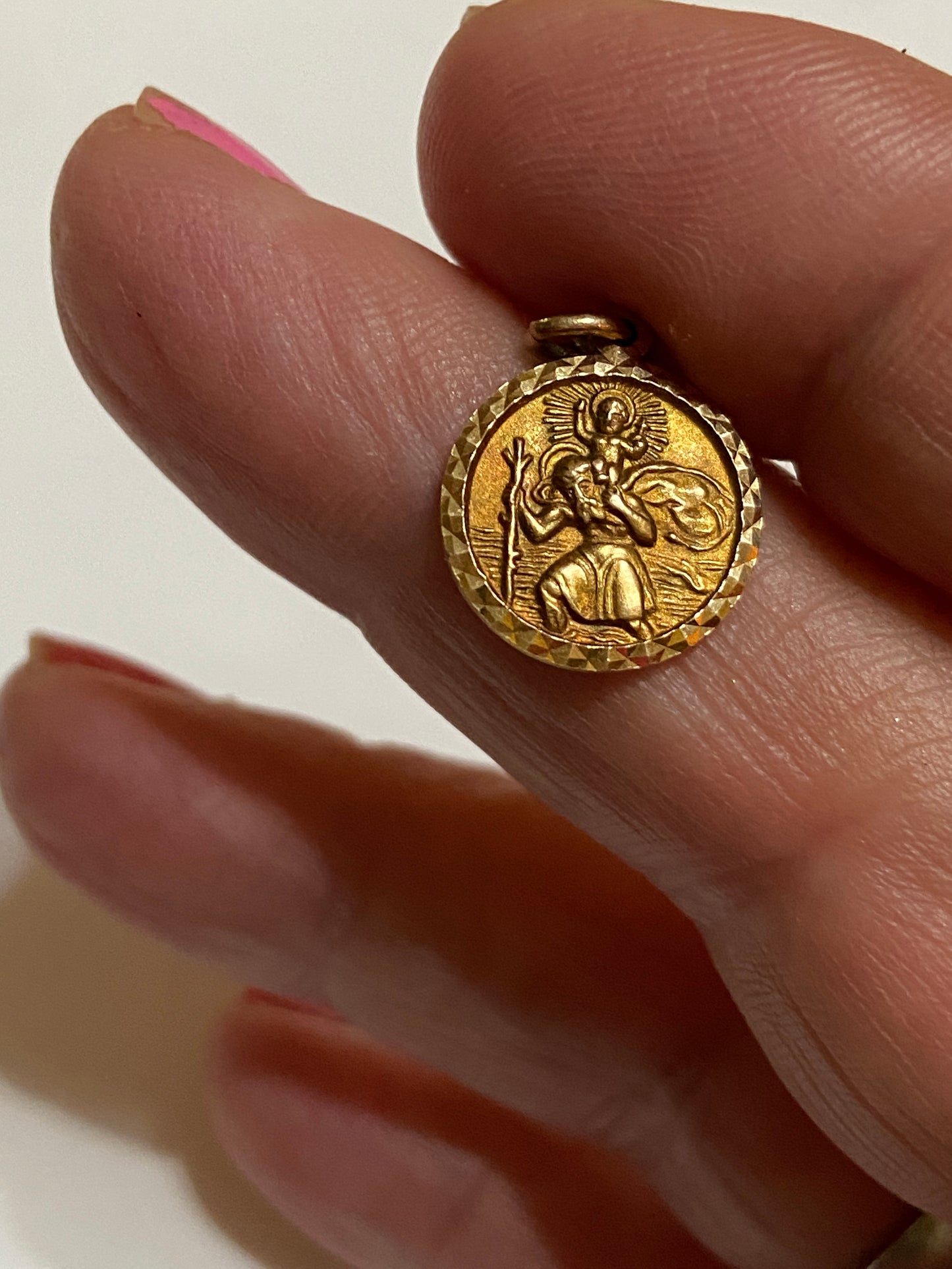 9ct vintage St Christopher charm circa 1966 by Georg Jensen
