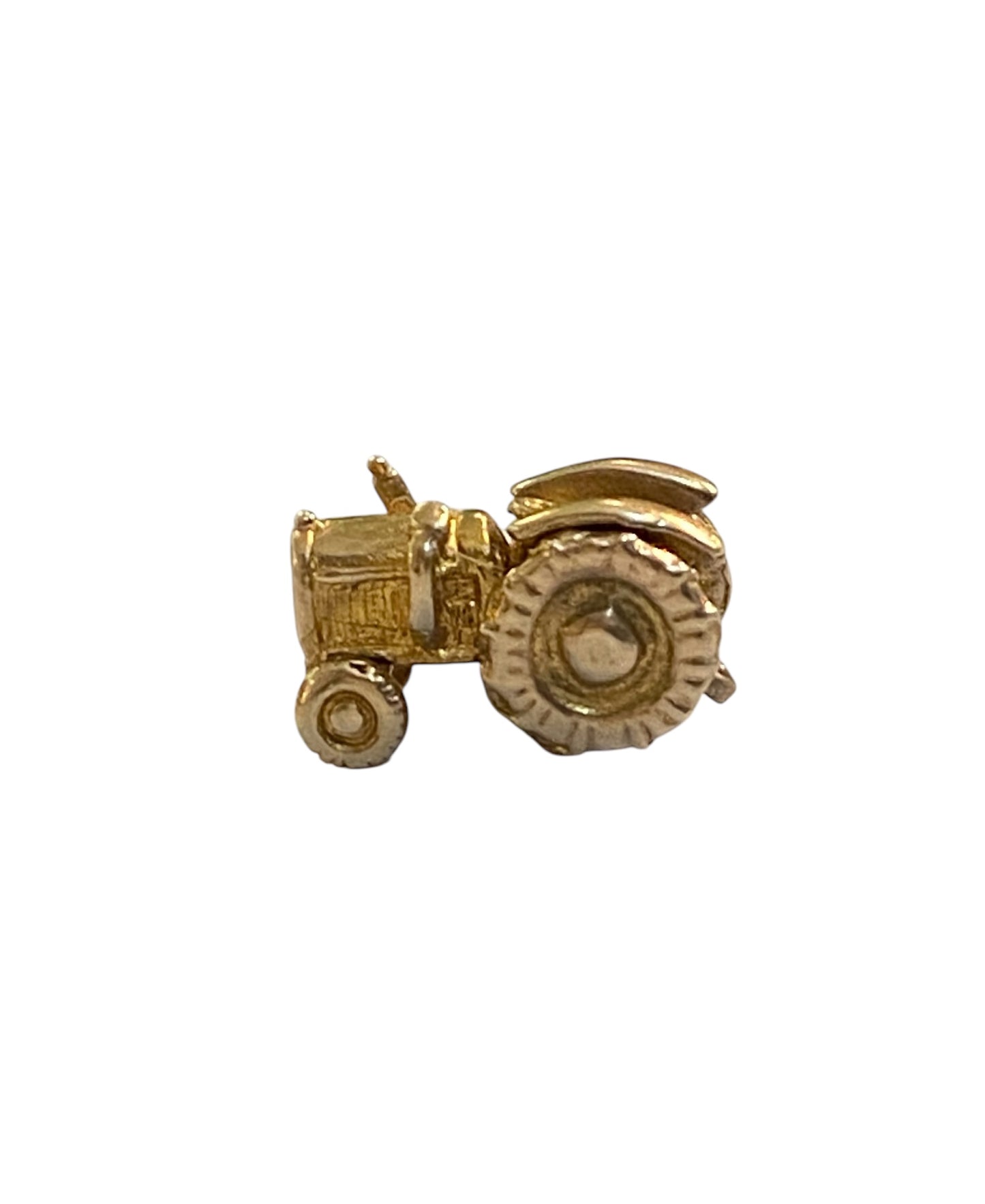 9ct vintage tractor charm circa 1959 London with moving wheels