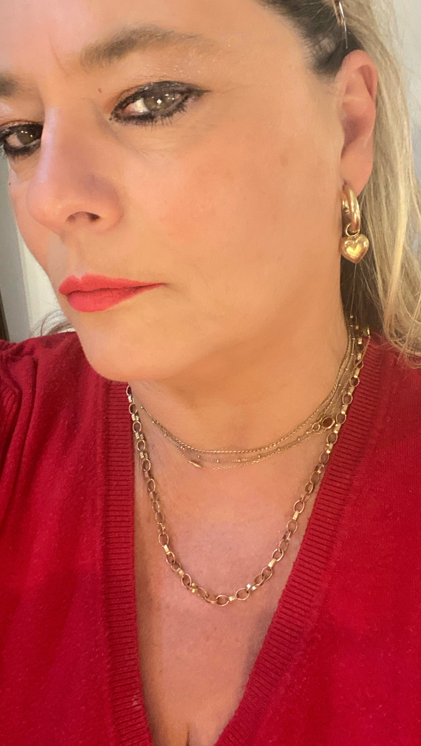 9ct vintage unisex chain, large links , heavy 15g