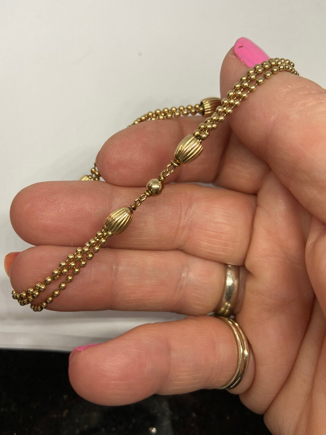 9ct vintage bracelet classic design 7 1/2 inches 8g rose gold