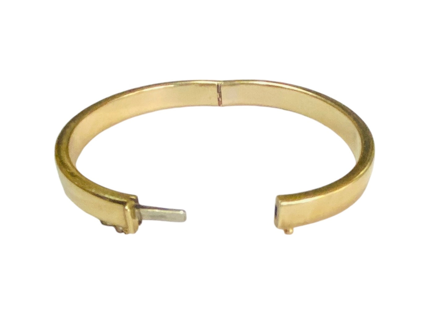 9ct preowned plain bangle. 11.2g yellow gold . Hollow