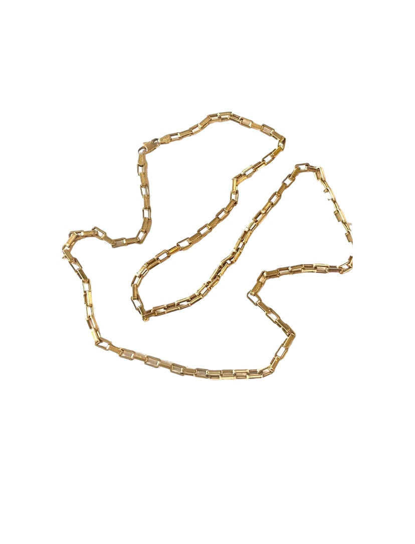 9ct vintage paper chase link chain 24 inches long 12.0g