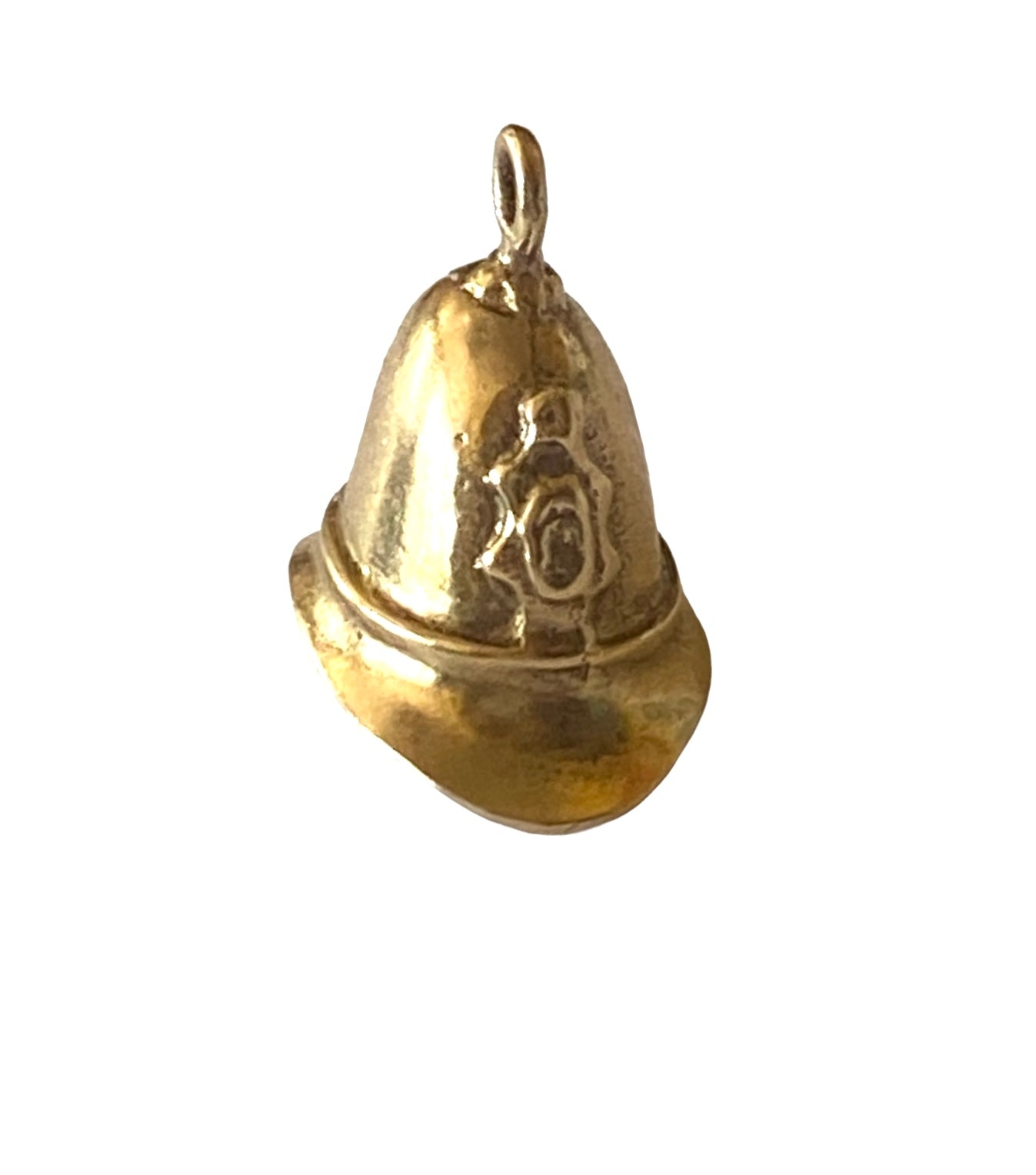 9ct vintage police helmet charm circa 1972