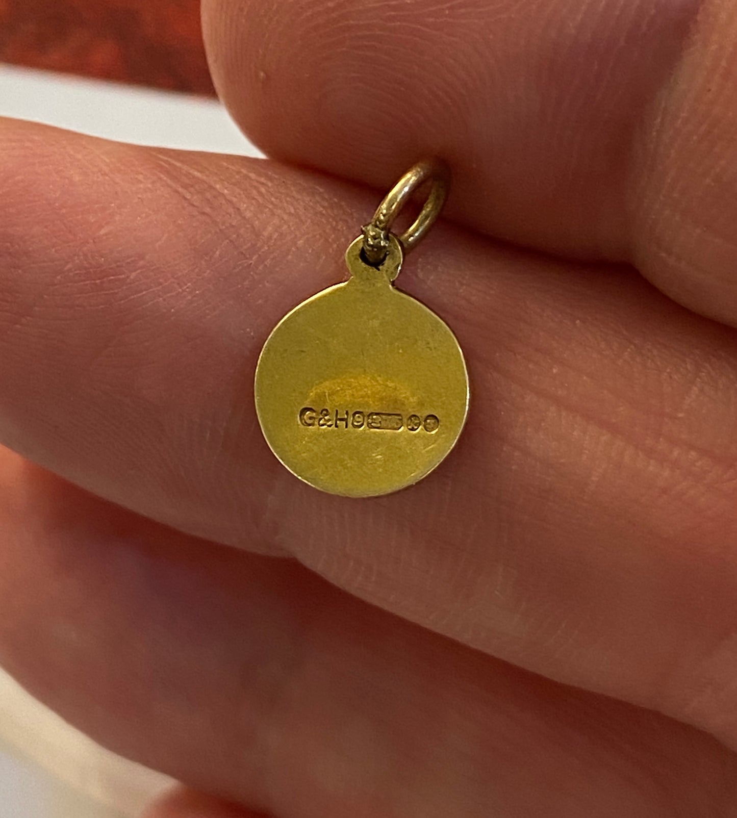 9ct vintage TINY st Christopher charm by G&H circa 1965