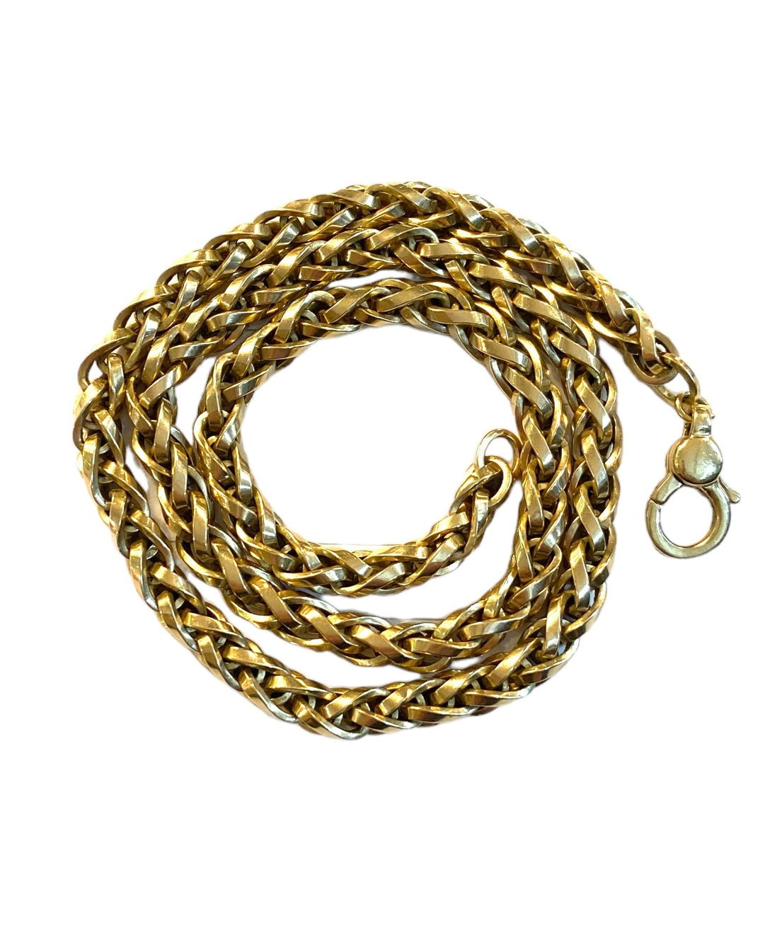 9ct chunky vintage braid link chain 18 inches