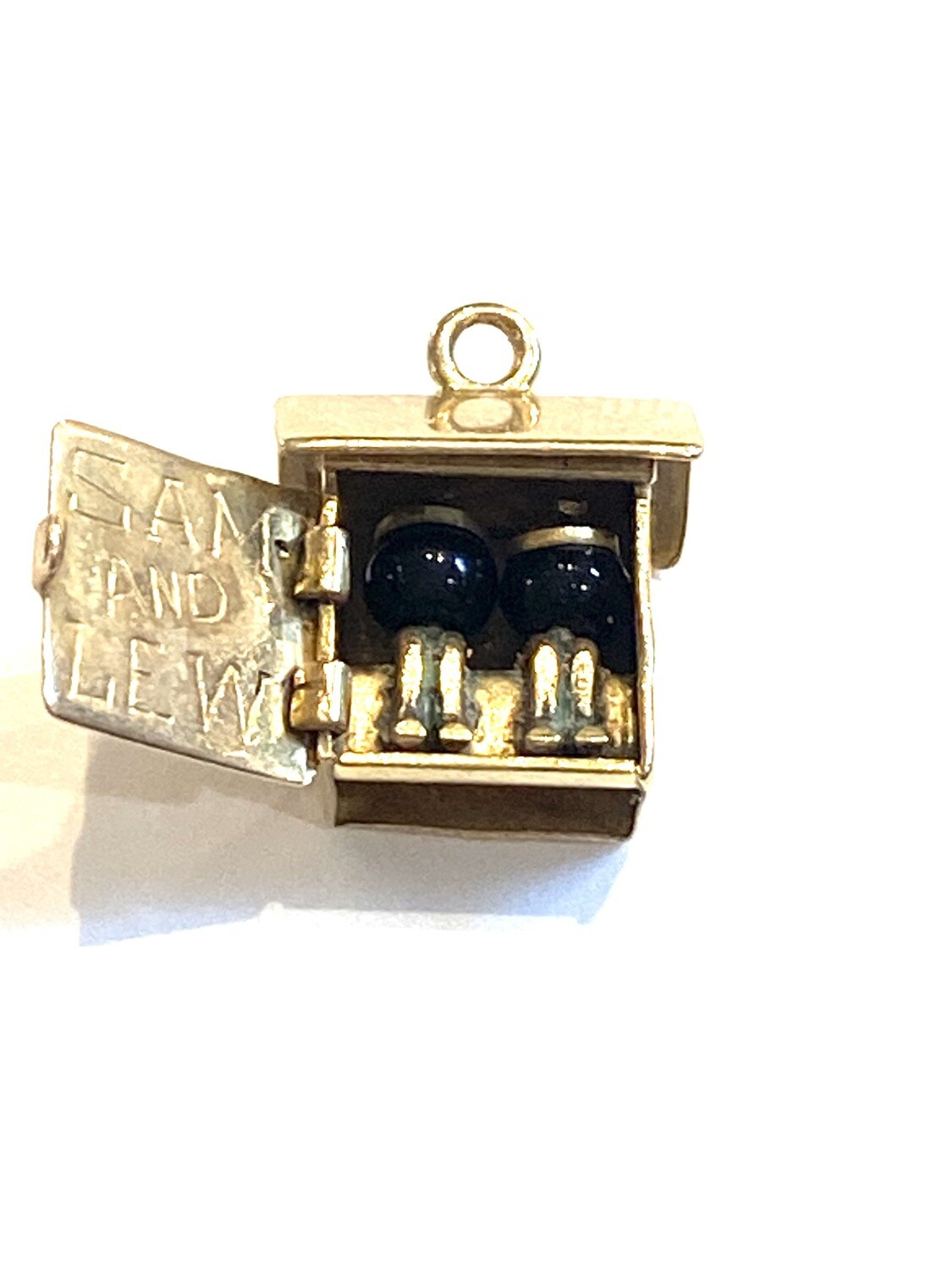 10ct rare outhouse charm with sam and Lew inside