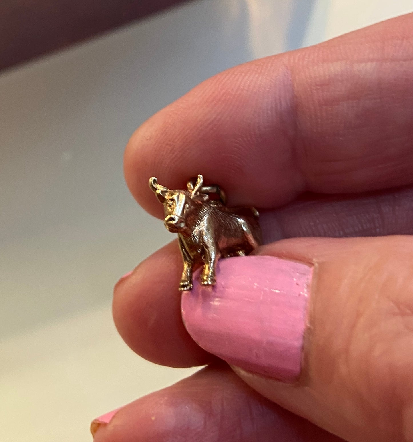 9ct vintage bull taurus charm circa 1968