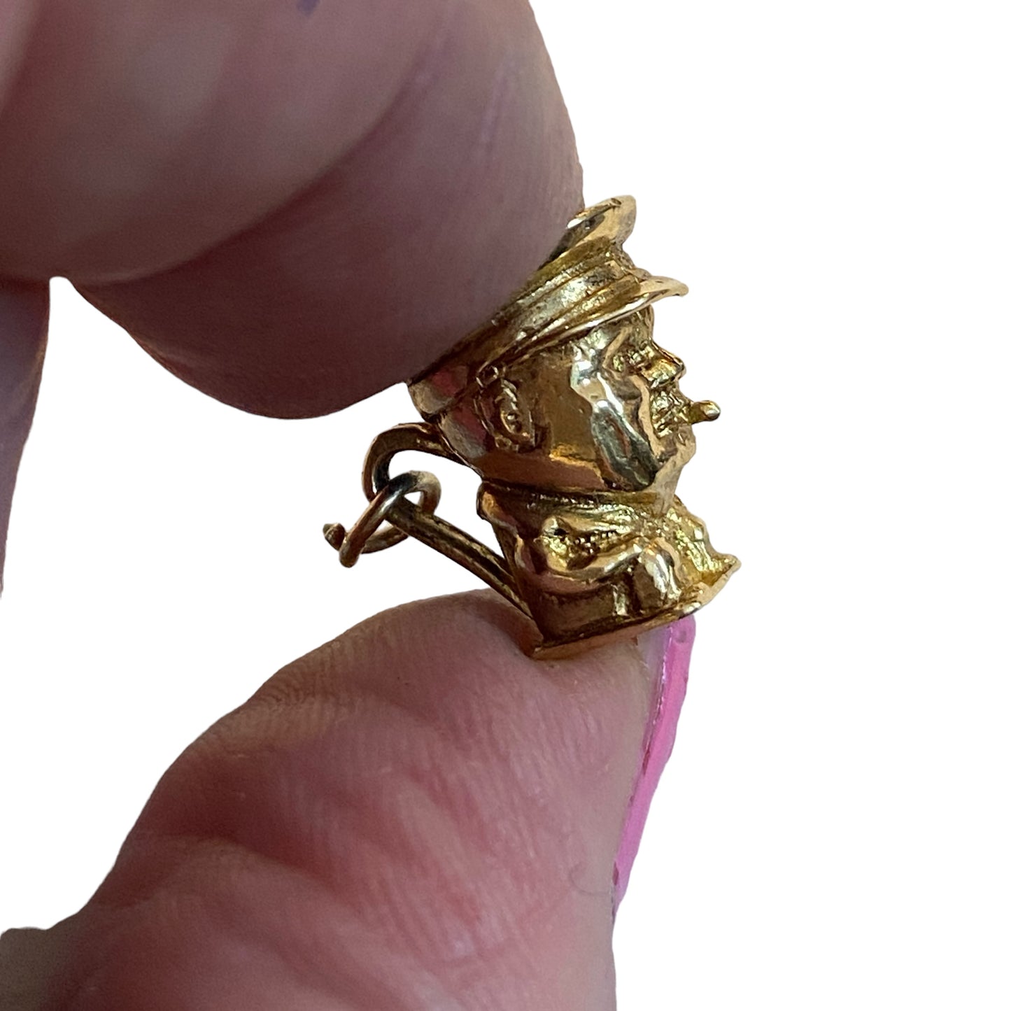 9ct vintage gold Winston church toby jug charm circa 1960 4.2g