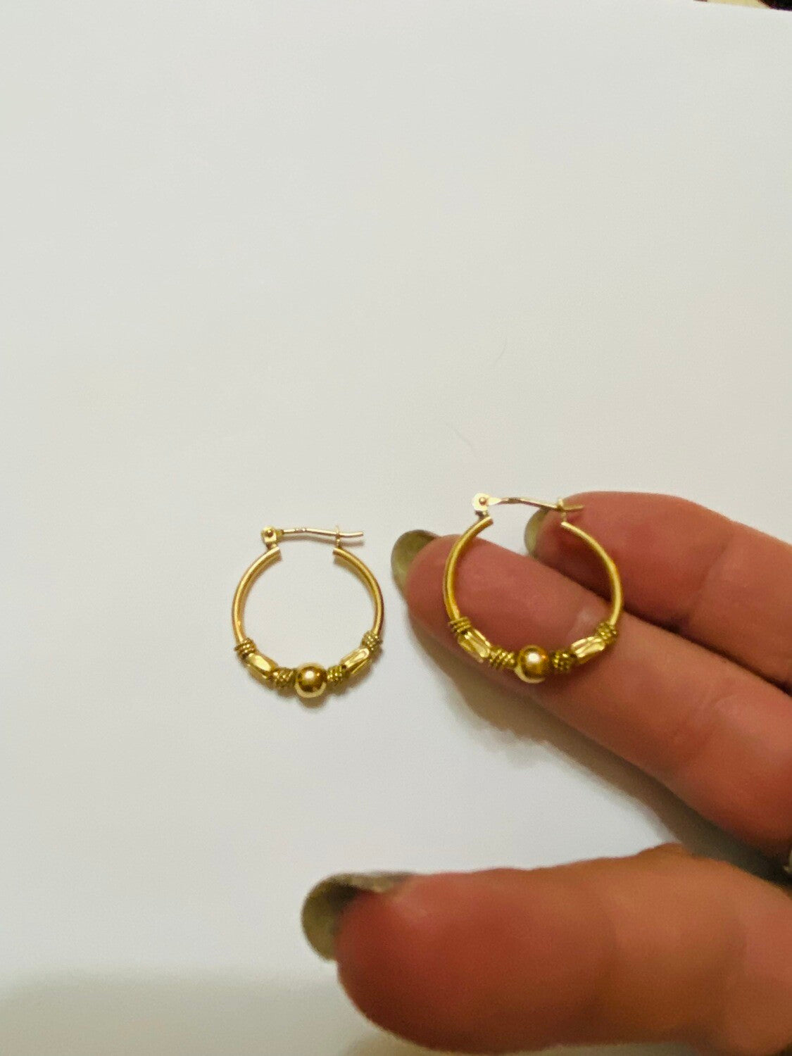 9ct pre owned hoop earrings everyday wear