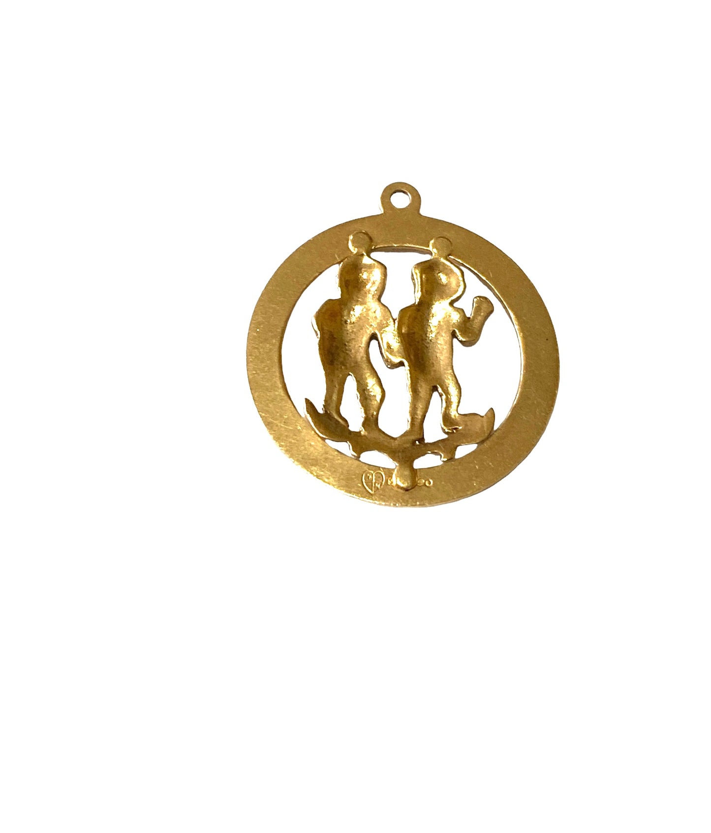9ct vintage gemini charm / pendant circa 1972