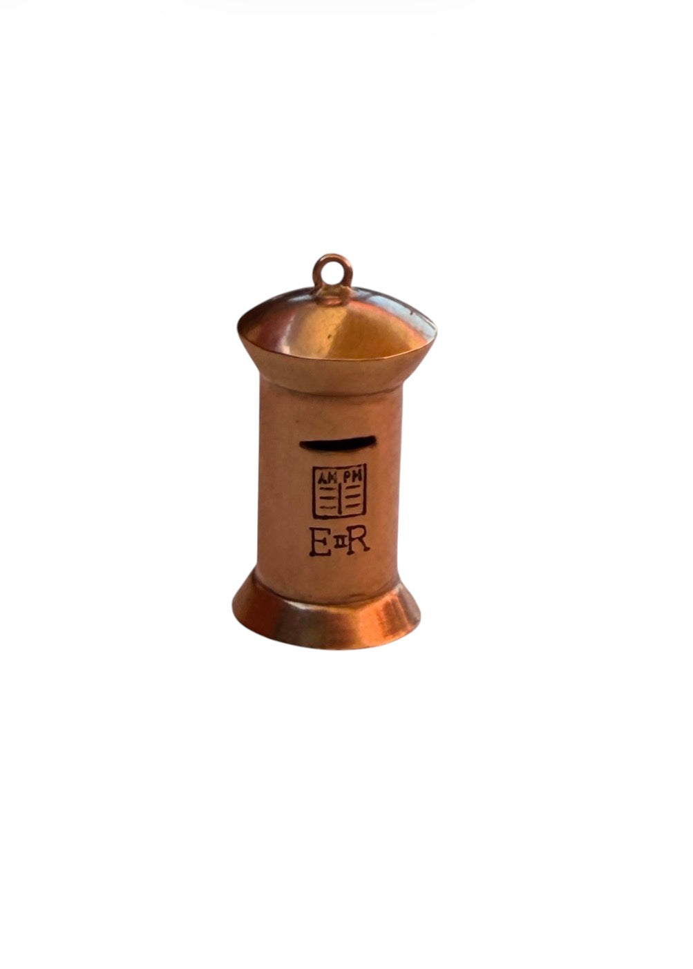 9ct vintage post box charm circa 1967, 1.68g