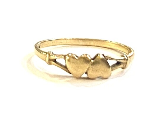 9ct 375 vintage gold simple heart ring size ~L