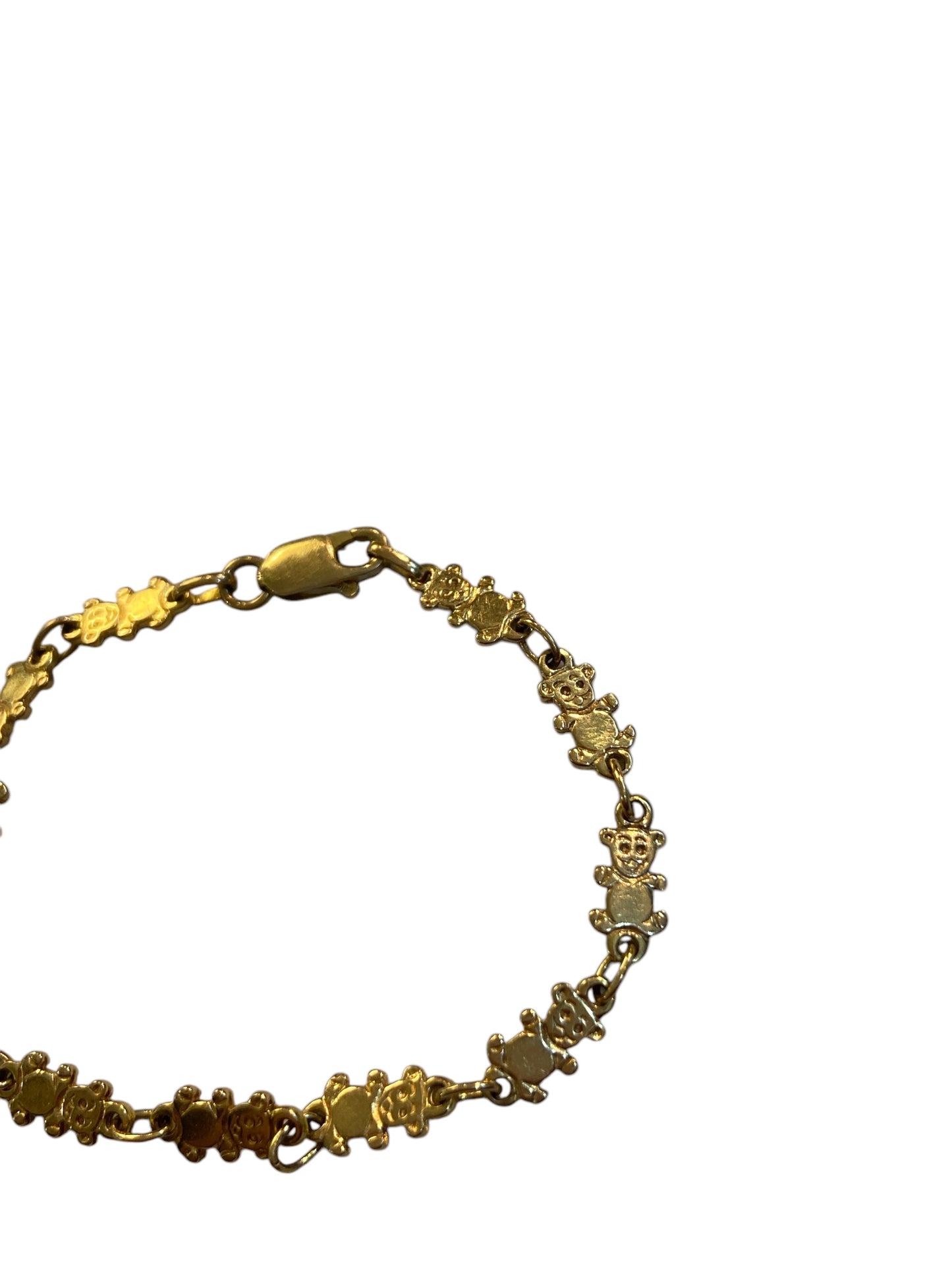 9ct baby bracelet with teddy bears
