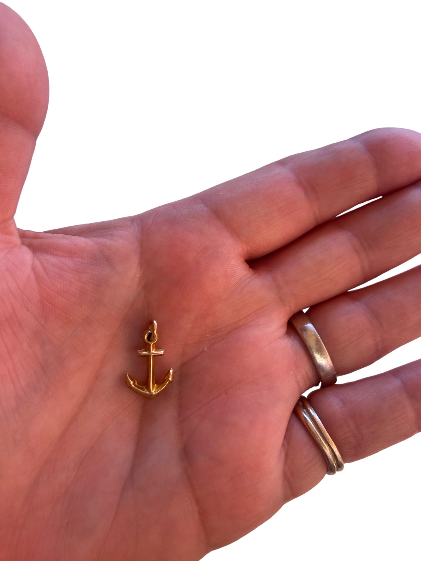 9ct vintage Small anchor charm / pendant circa 1951