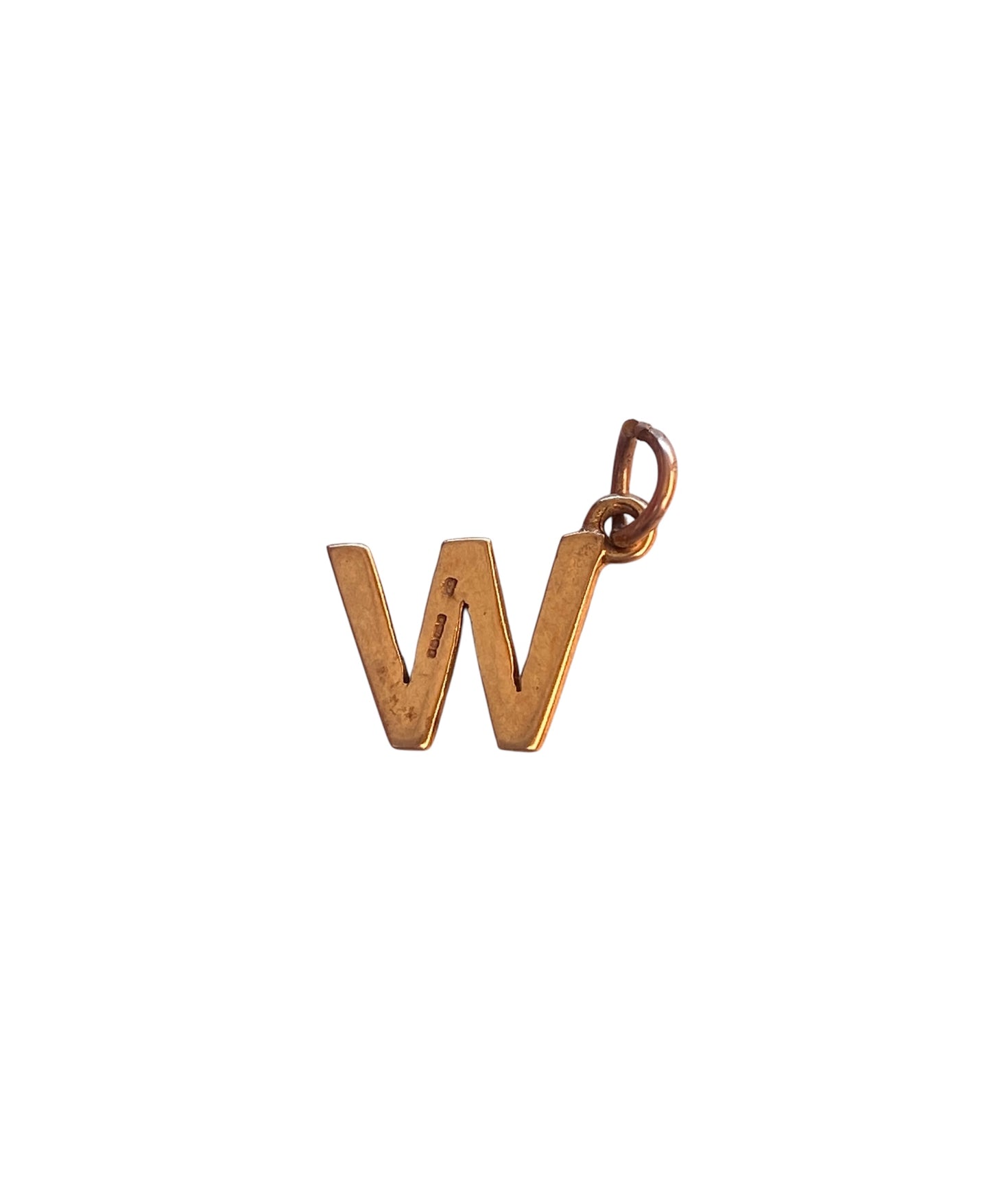 9ct pre owned initial / letter 'W' circa 1997