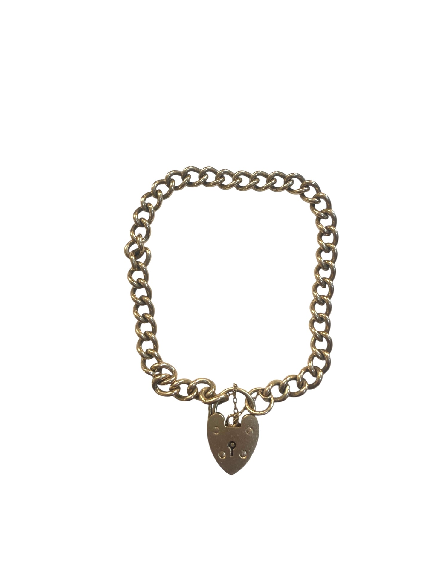 9ct vintage curb link bracelet, circa 1963