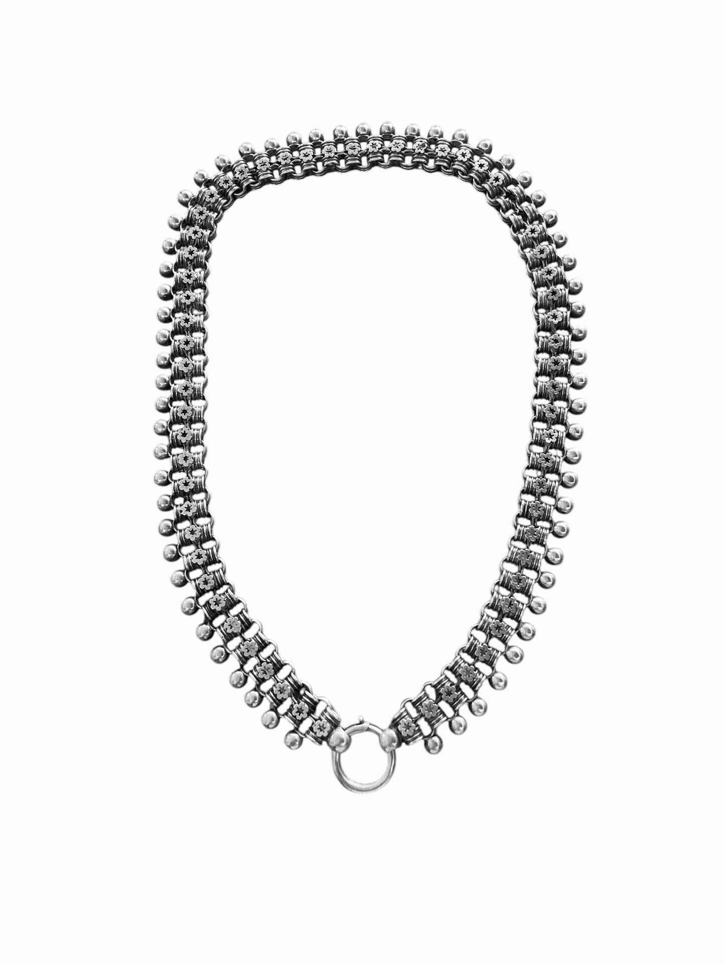 victorian silver locket and chain circa 1882. Birmingham. 21 inches