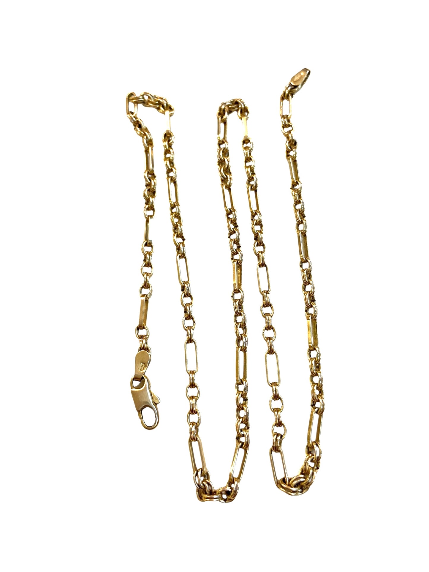 9ct vintage chain, versatile fancy link 18 1/2 inches 47cm