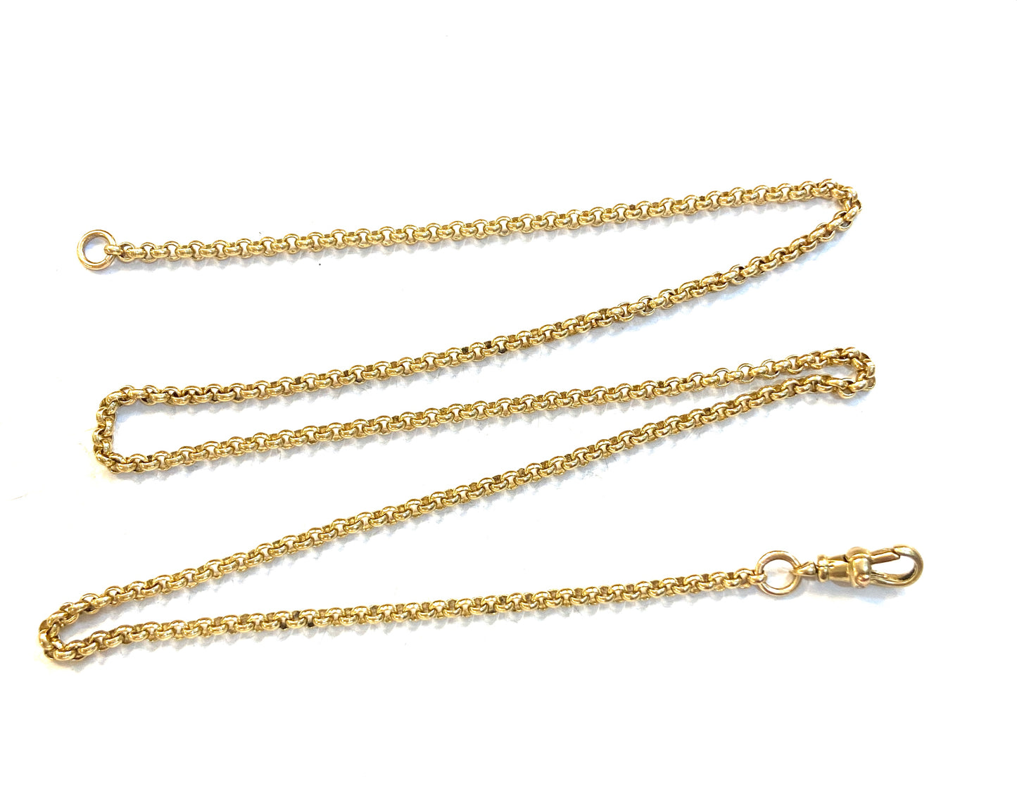 9ct vintage belcher chain with dog clasp 18 1/2 inches 8.2g