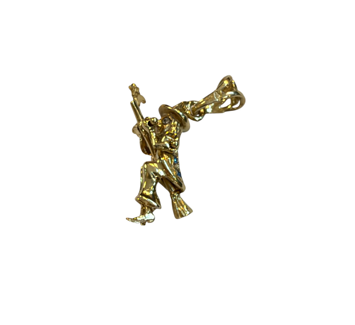 9ct vintage witch charm / pendant 4.22g , articulated charm