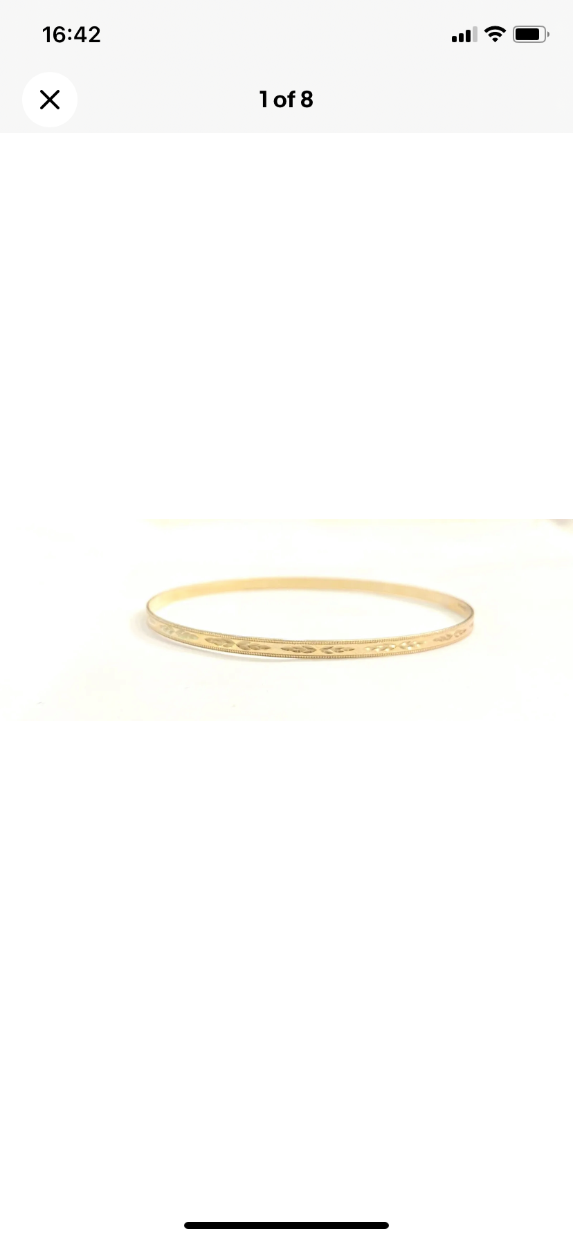 9ct 375 pre owned bangle / slave bangle 4.5g