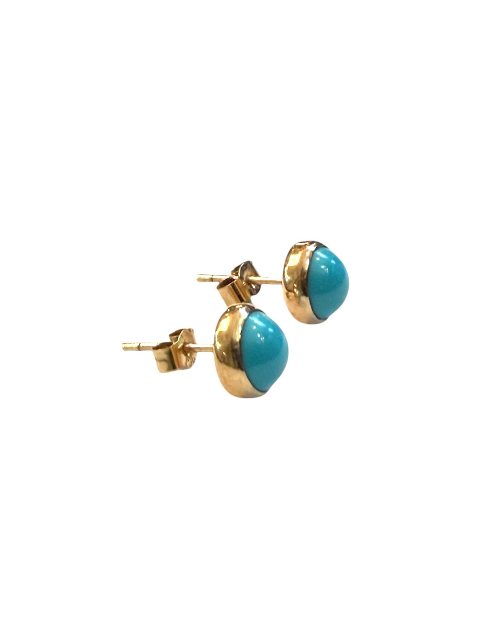 9ct vintage - pre owned turquoise stud earrings