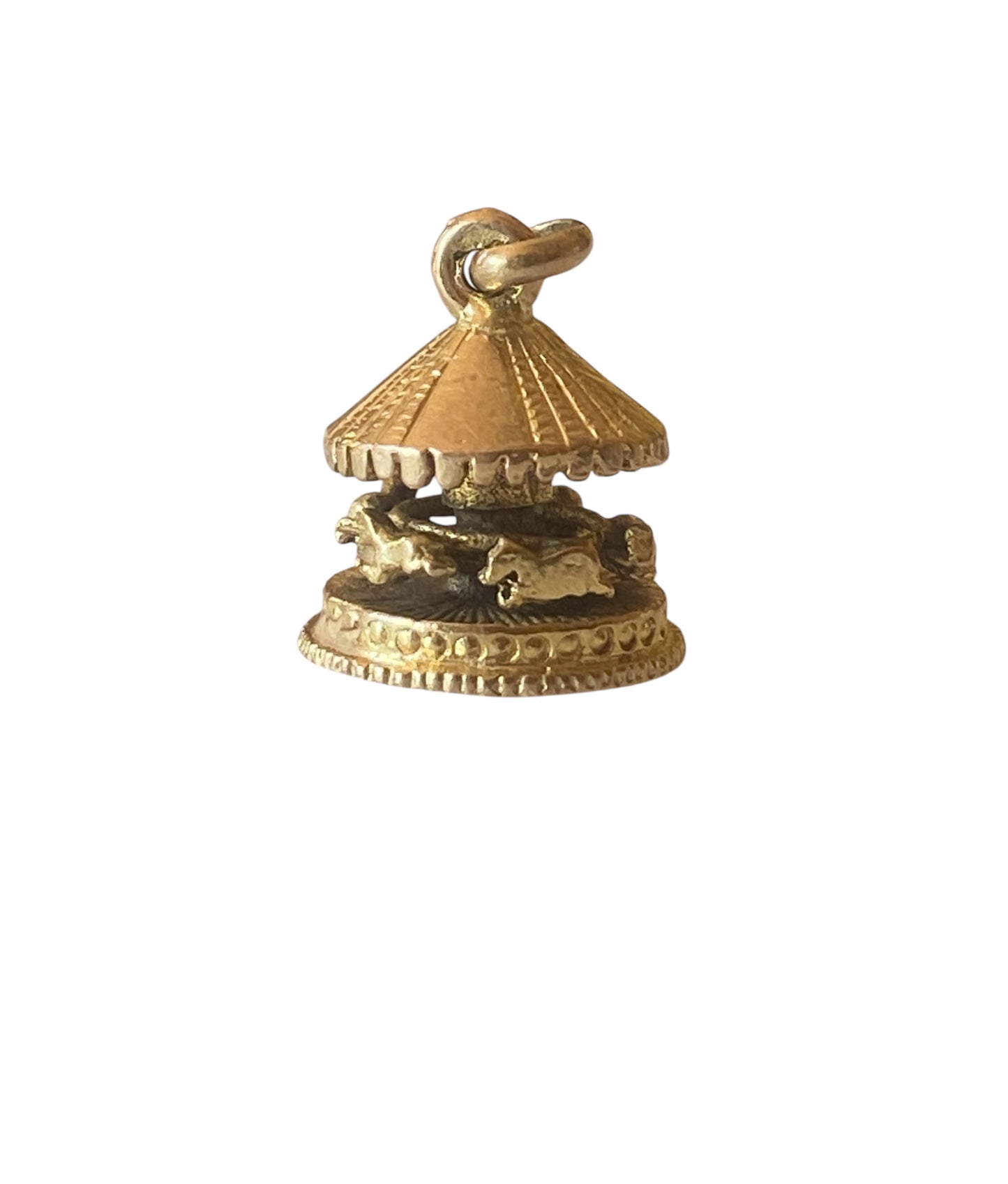 9ct vintage carouse charm. circa 1964 stamped 'CHIM'