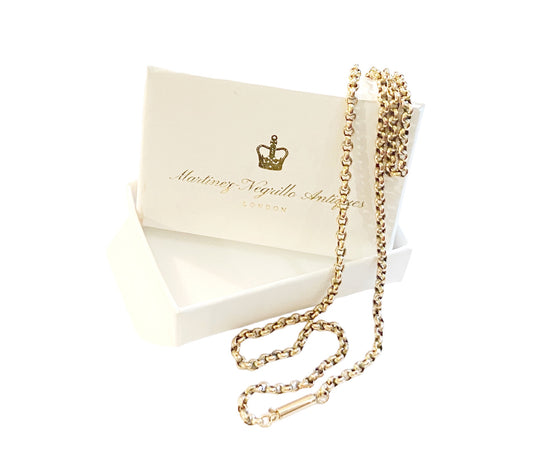 9ct antique belcher chain 20 inches (52cm ) length 4.7g