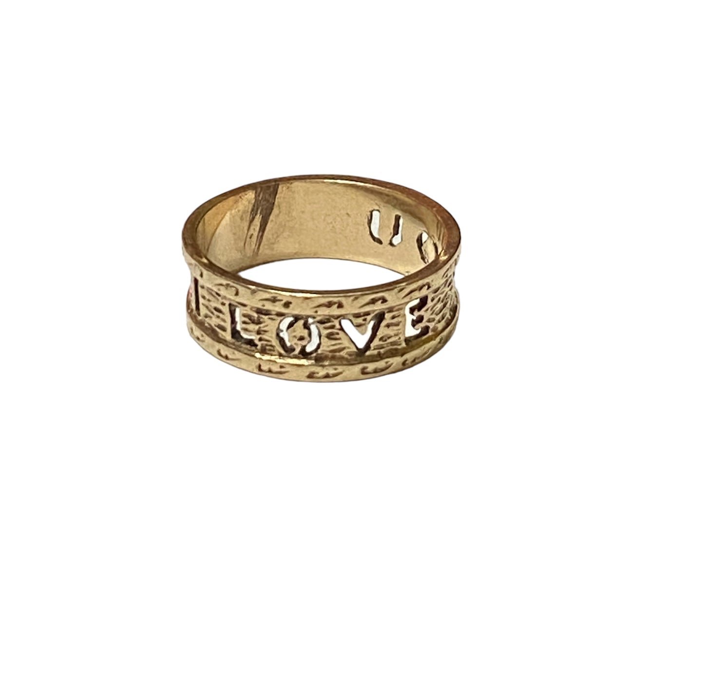9ct vintage ' I love you' ring size O