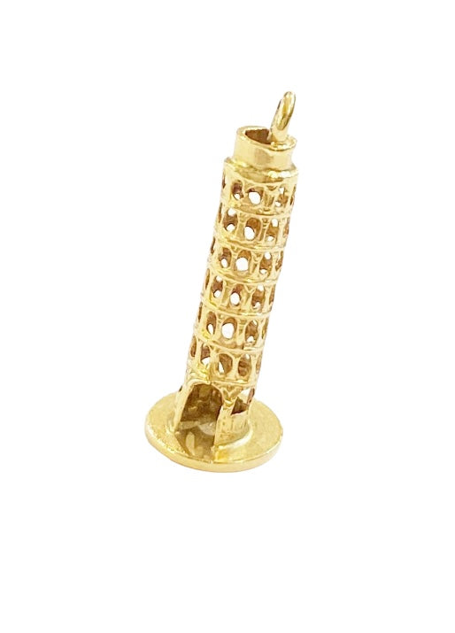 18ct 750 vintage leaning tower of Pisa charm / pendant