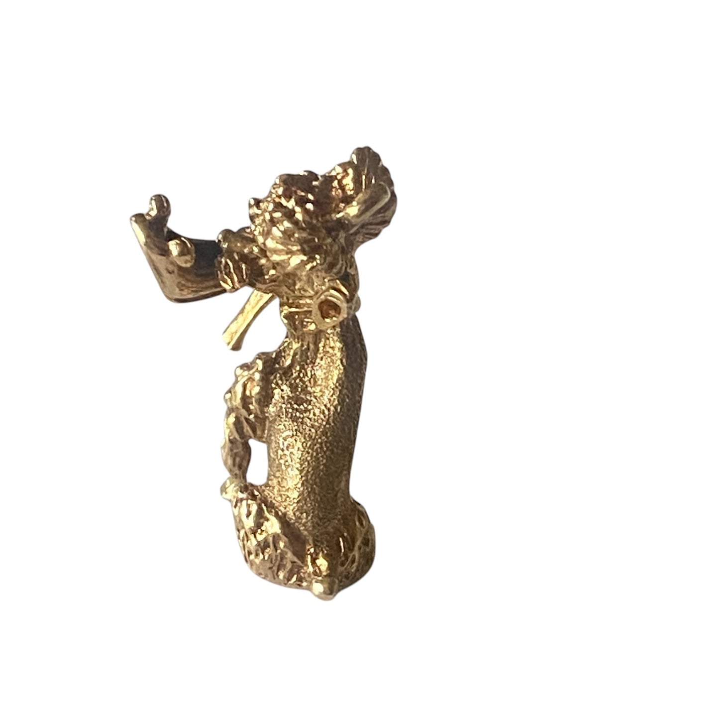 9ct vintage poodle charm with shoe. circa 1972 maker FM