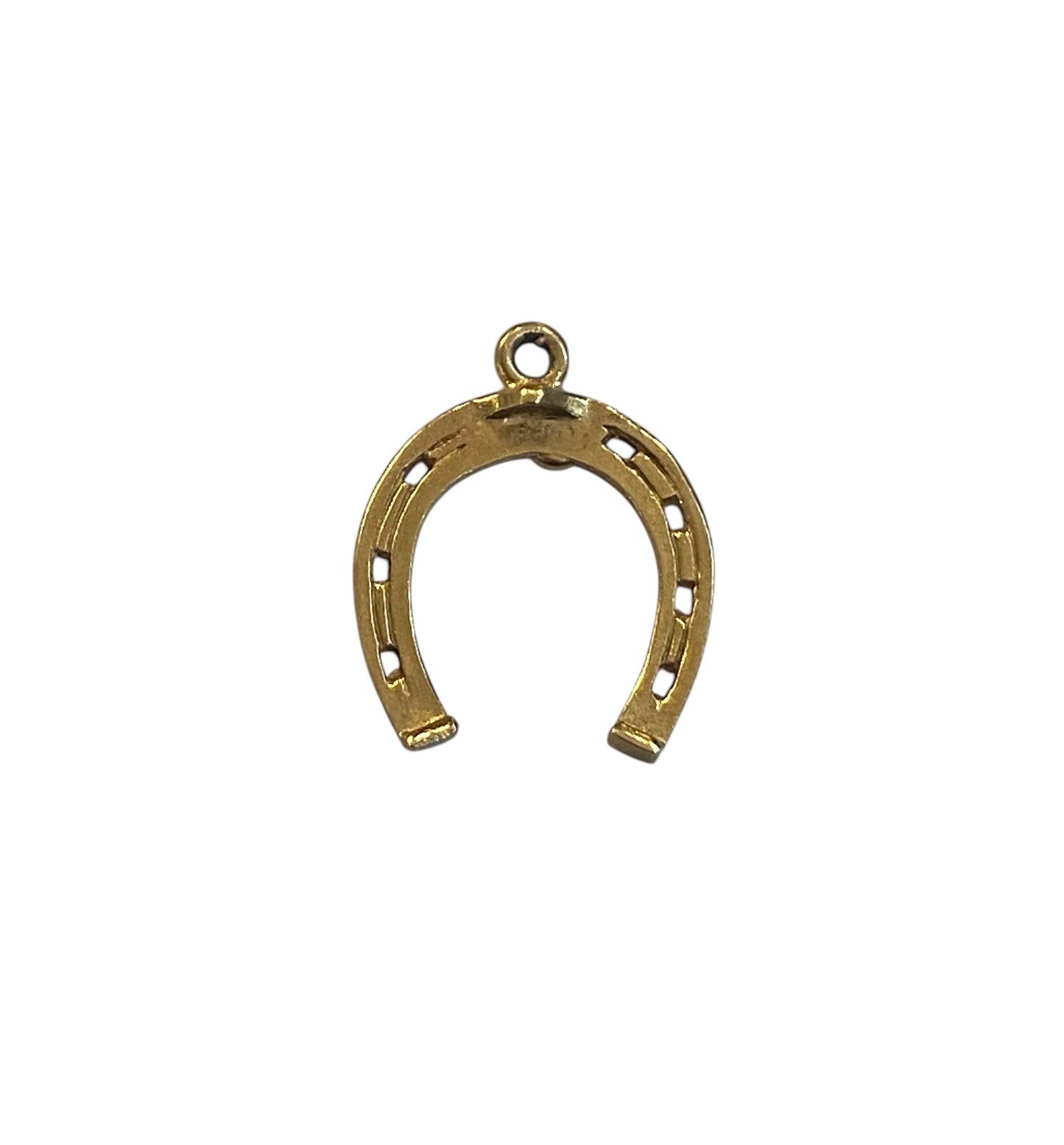 9ct vintage horseshoe charm / pendant circa 1964 maker FM