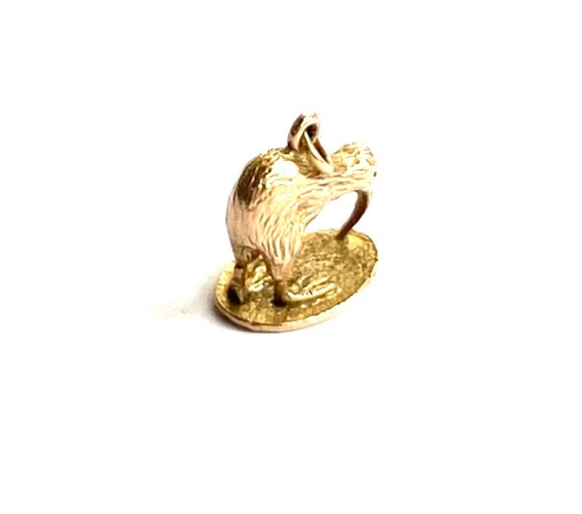 9ct vintage kiwi charm gold