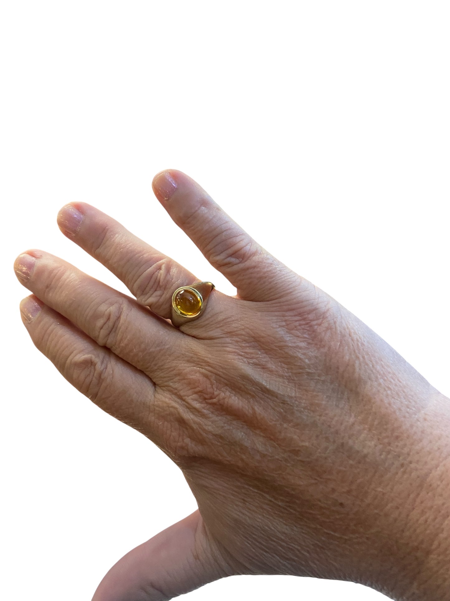 9ct vintage citrine ring circa 1963 ring size Q