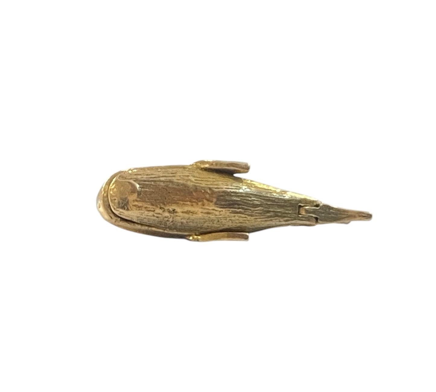 9ct vintage opening whale charm with Jonah circa 1979