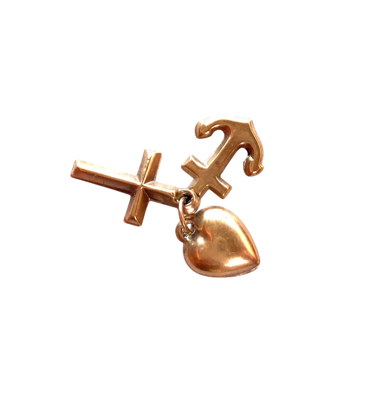 9ct vintage faith hope and charity charm. by FM
